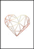heart geometric poster